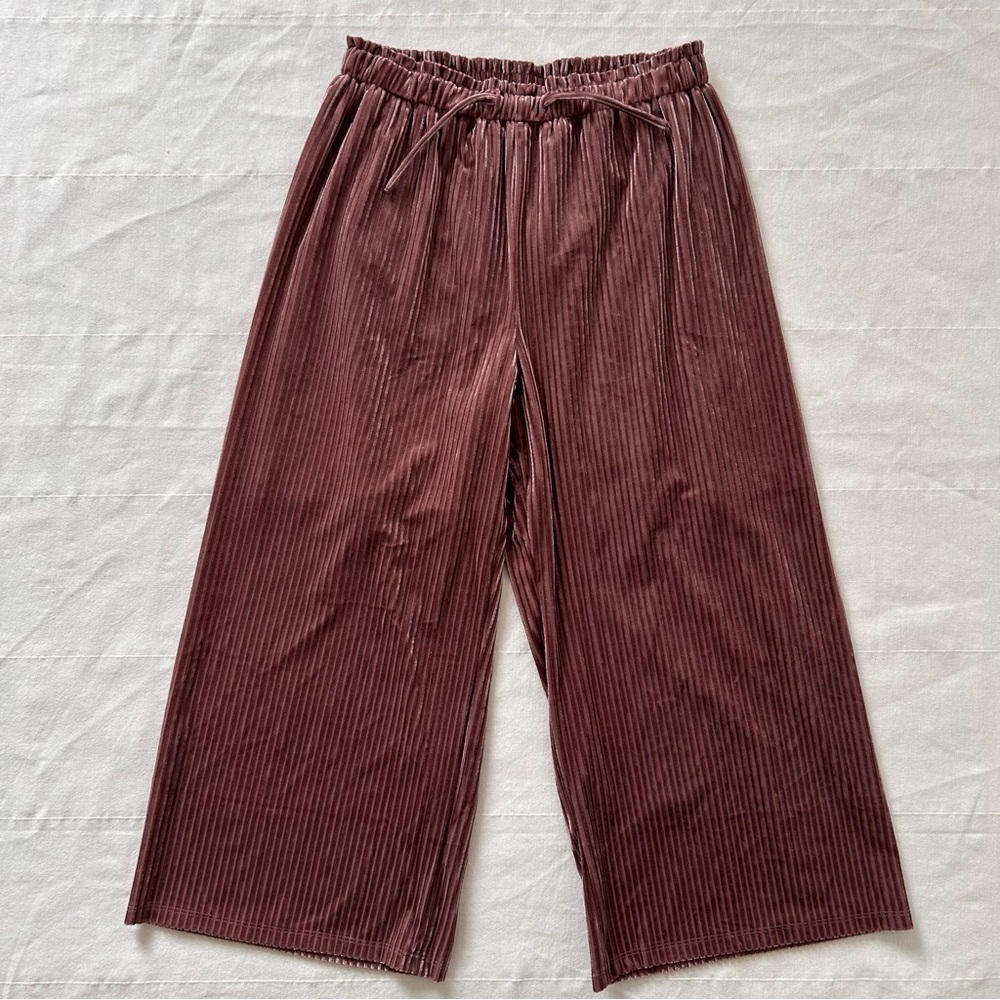 NWT Mayoral Girls Wide Leg Corduroy Pants in Dusty Rose